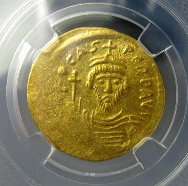 拜占庭金币中比较常见的索利多金币,福卡斯,公元602