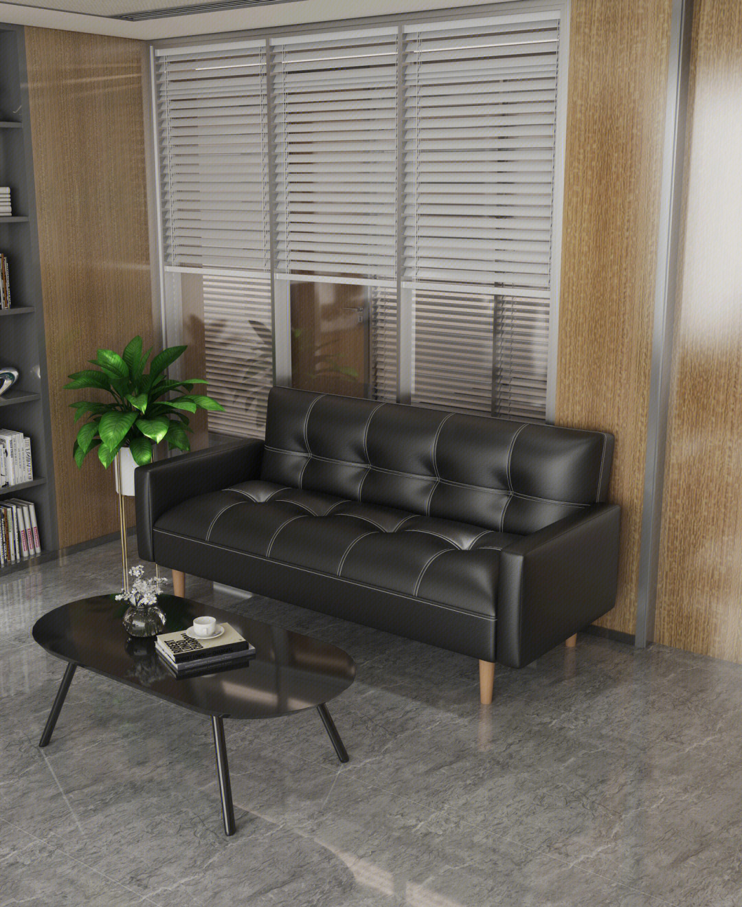 小款办公室沙发现代简约不占位置简单精致
