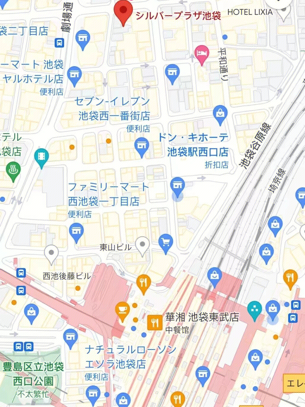 日本池袋地图图片