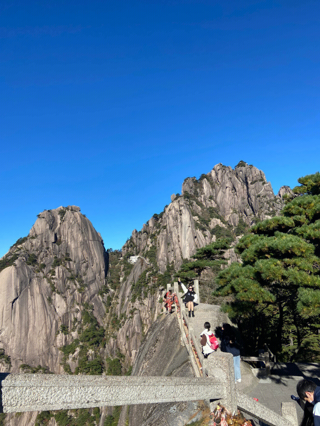 黄山高峰黄山的高峰莲花峰鳌鱼峰光明顶