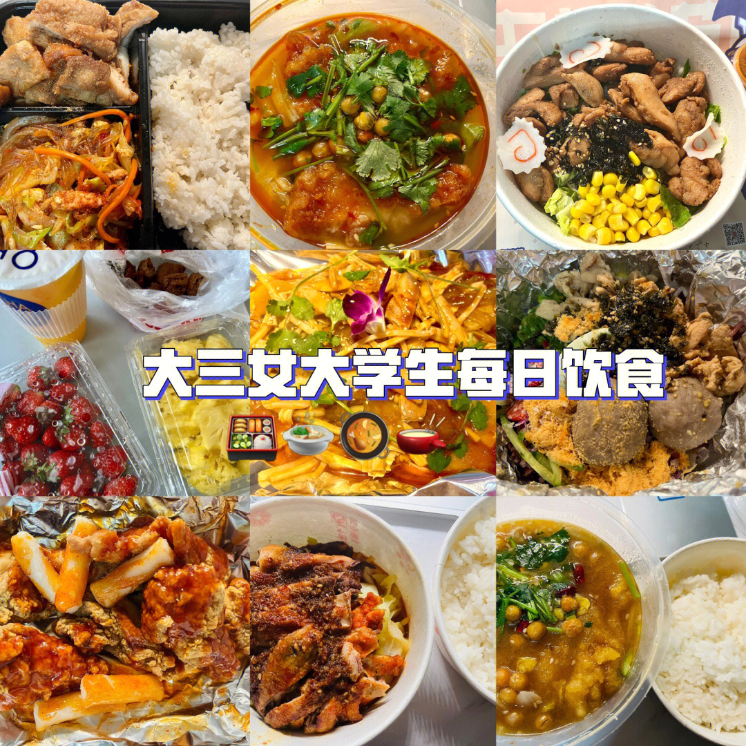 大三女大学生每日饮食