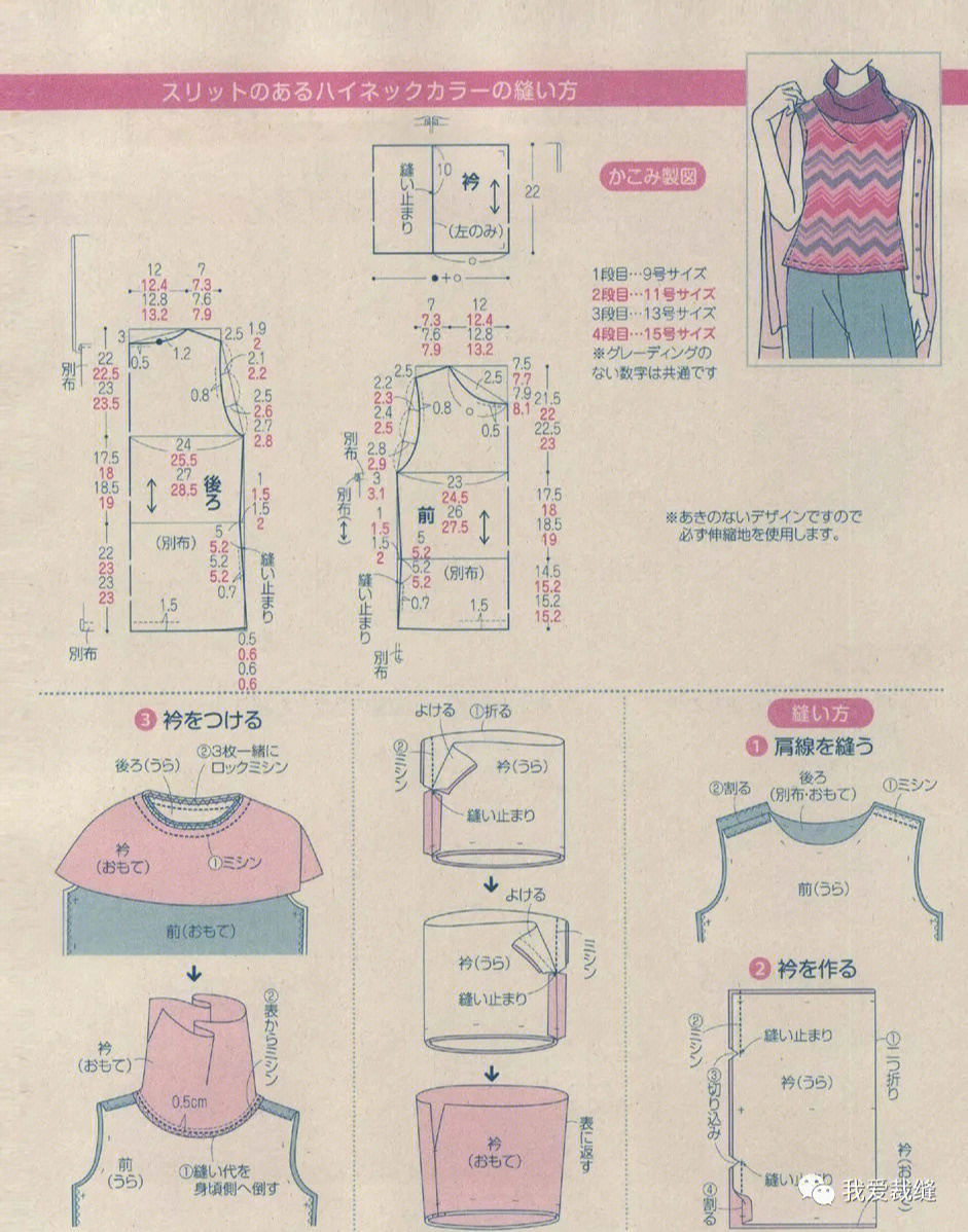 打底衫外套衬衣马甲裁剪图