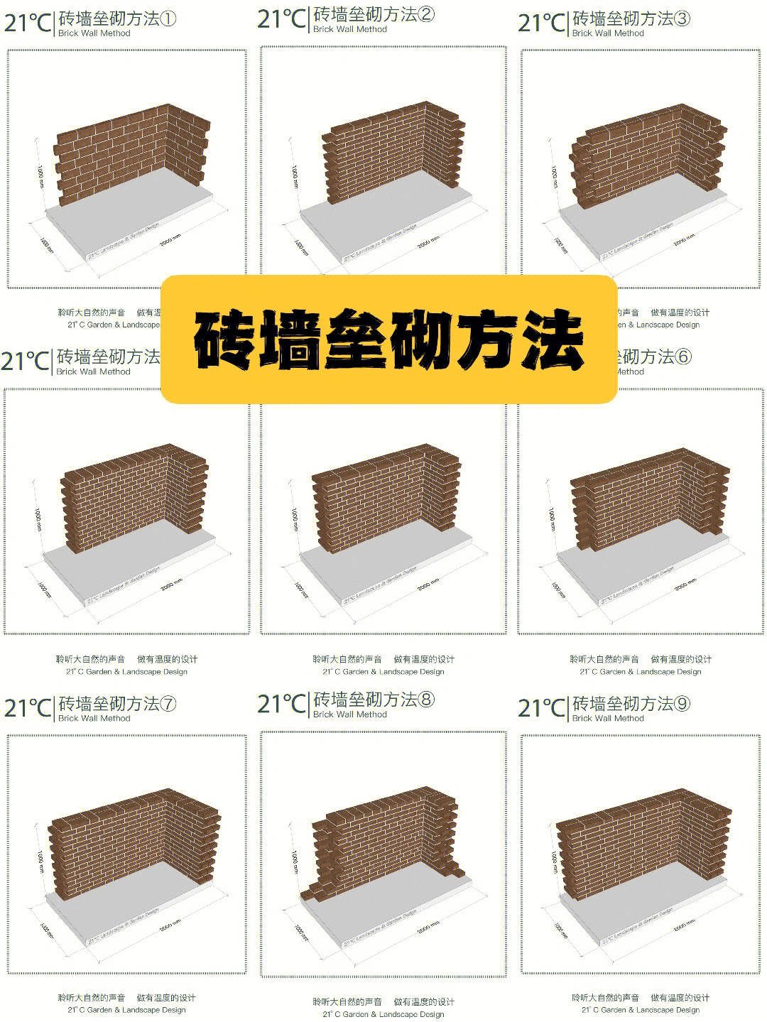 十字花墙砌法图解图片