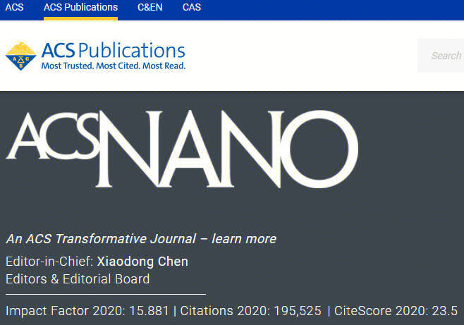 期刊点评第11期acsnanoif15881