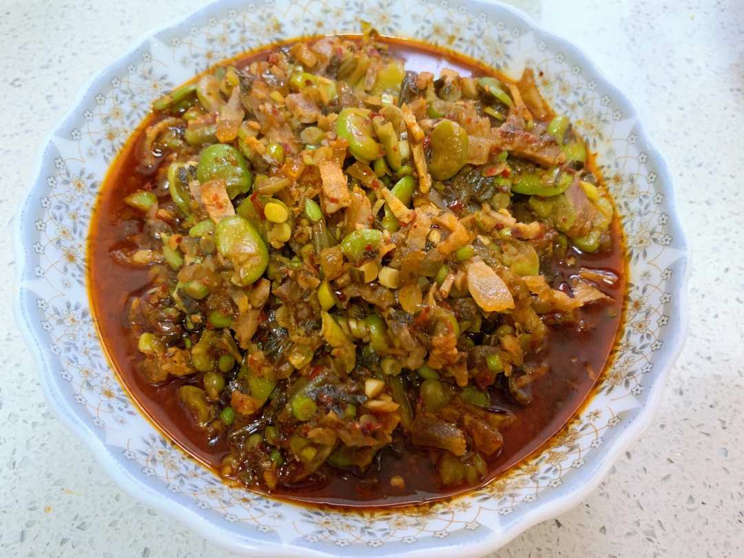 酸菜豆米肉末图片