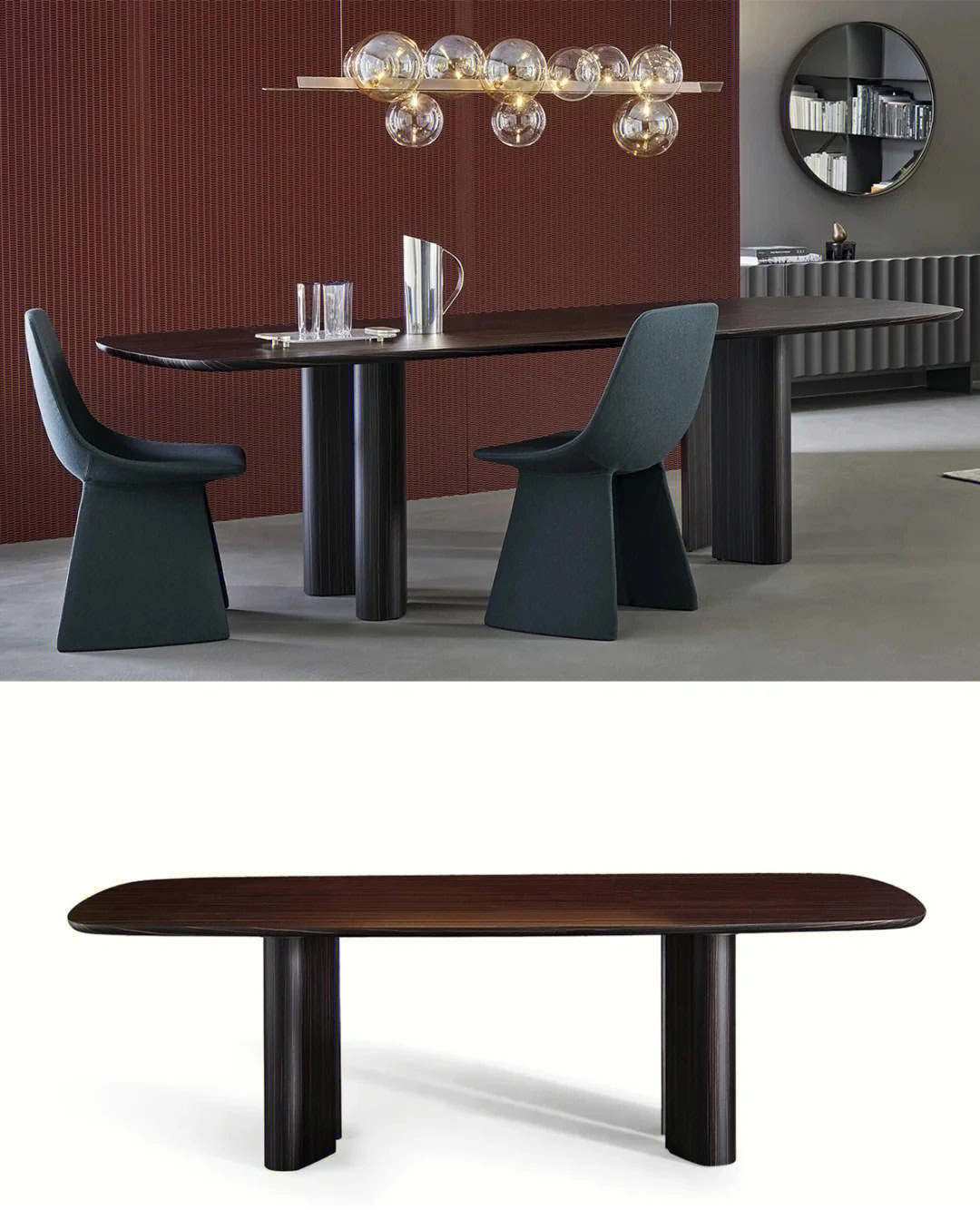 table wood 是9495意大利家具品牌 bonaldo 2022年推出的新款餐桌