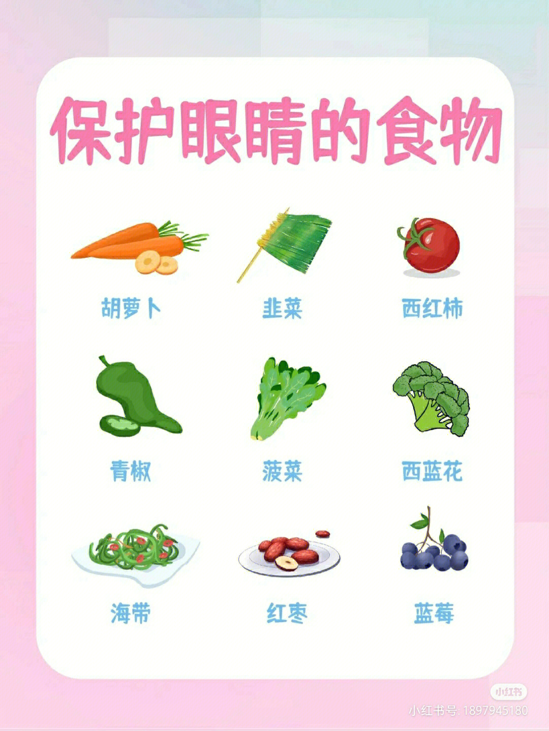 对眼睛好的食物卡通图片