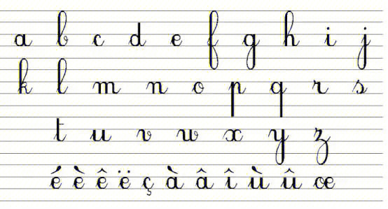 法语特殊字母手写体图片