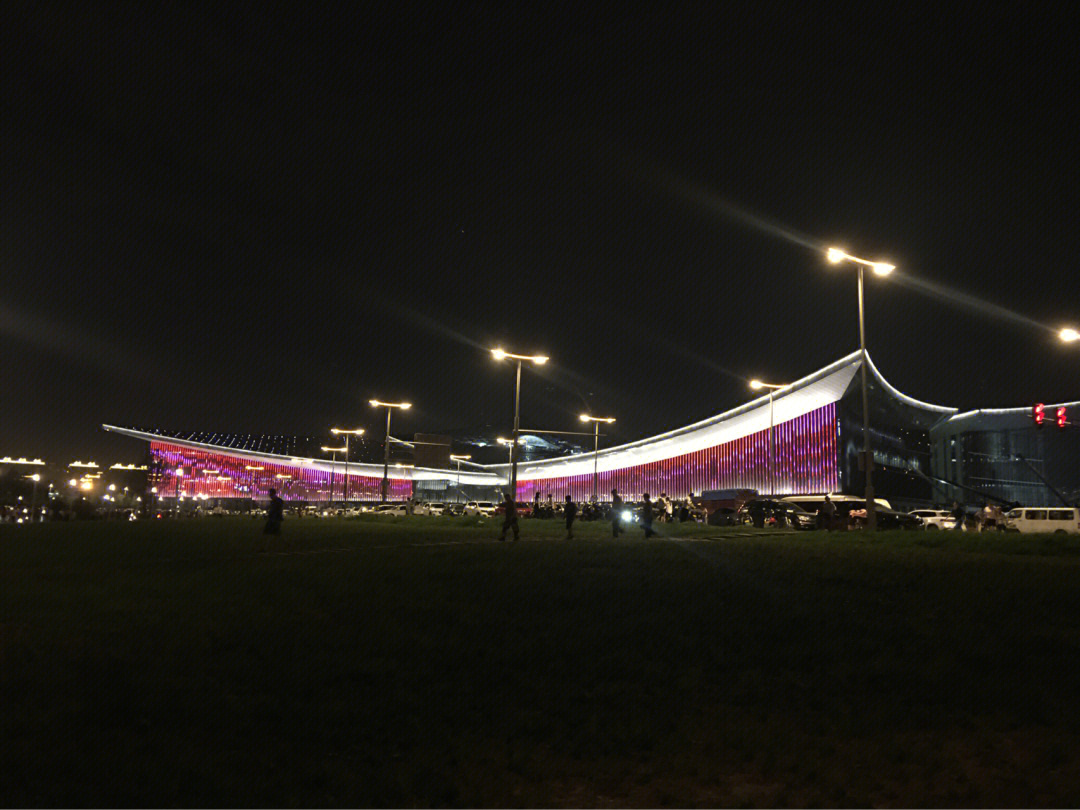 西安奥体中心夜景介绍图片