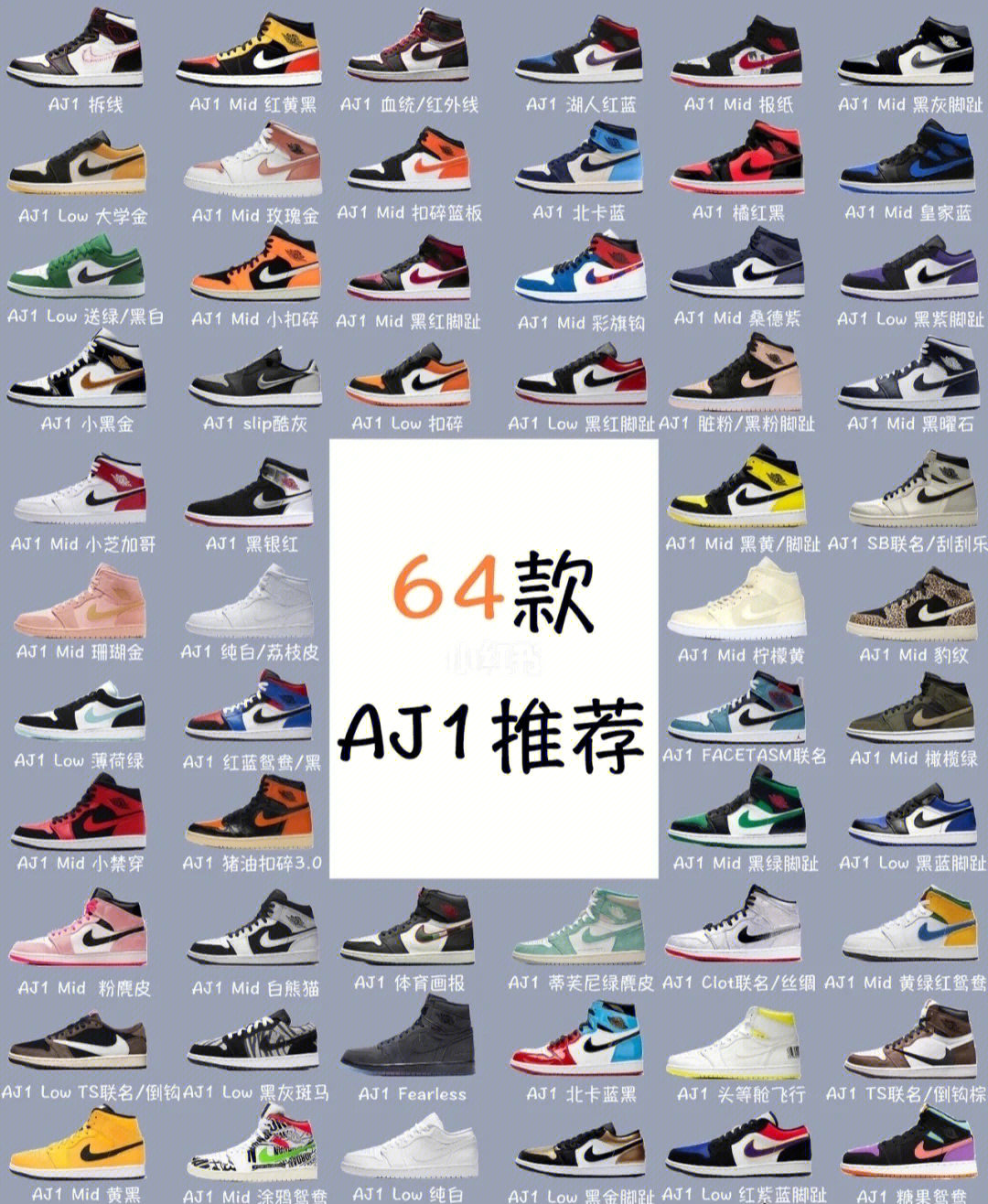 aj1全系列图谱图片图片