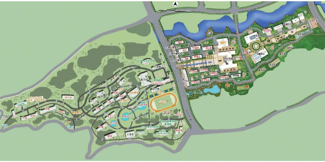 荆楚理工学院校内地图图片