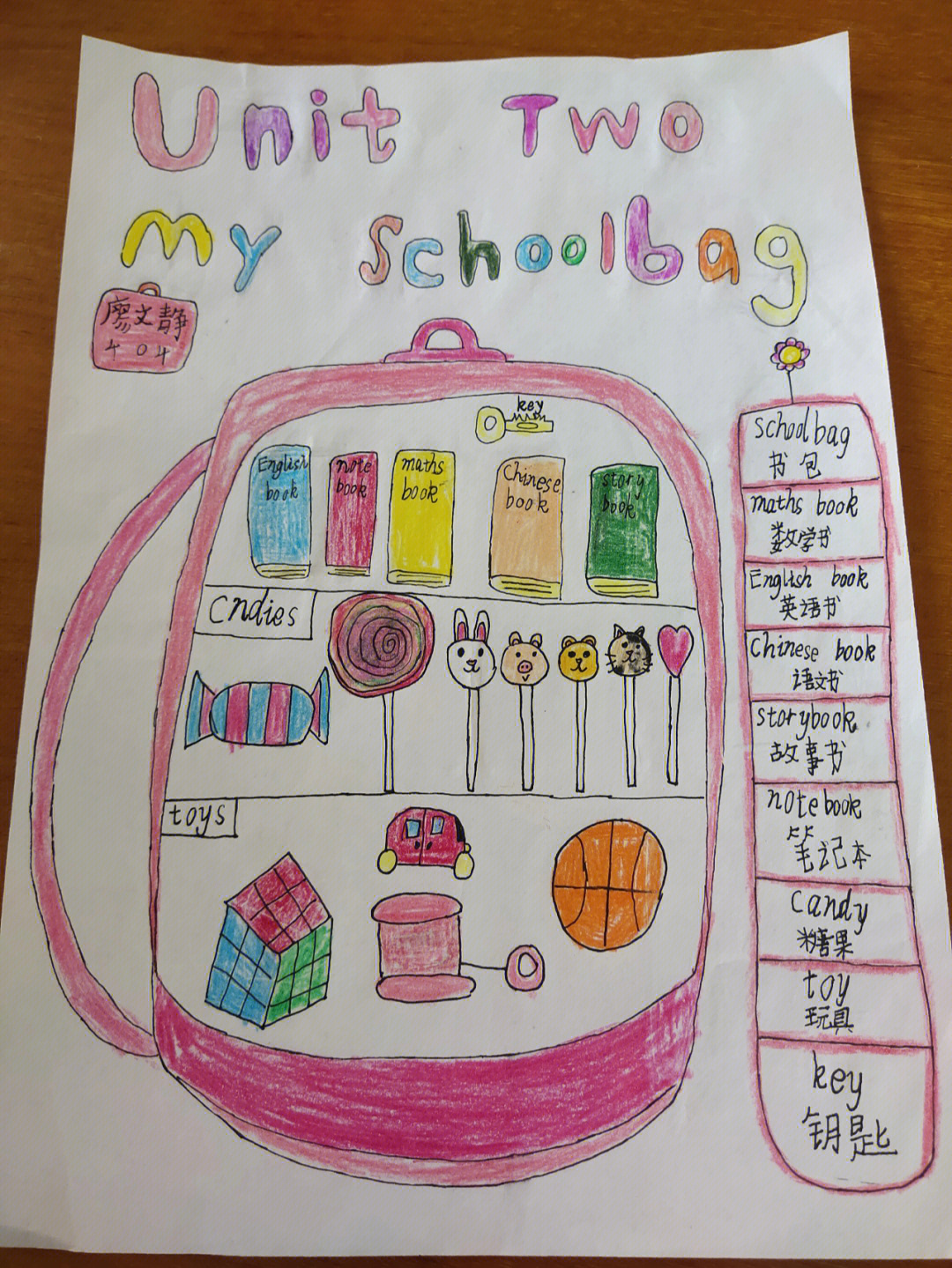 myschoolbag英语手抄报