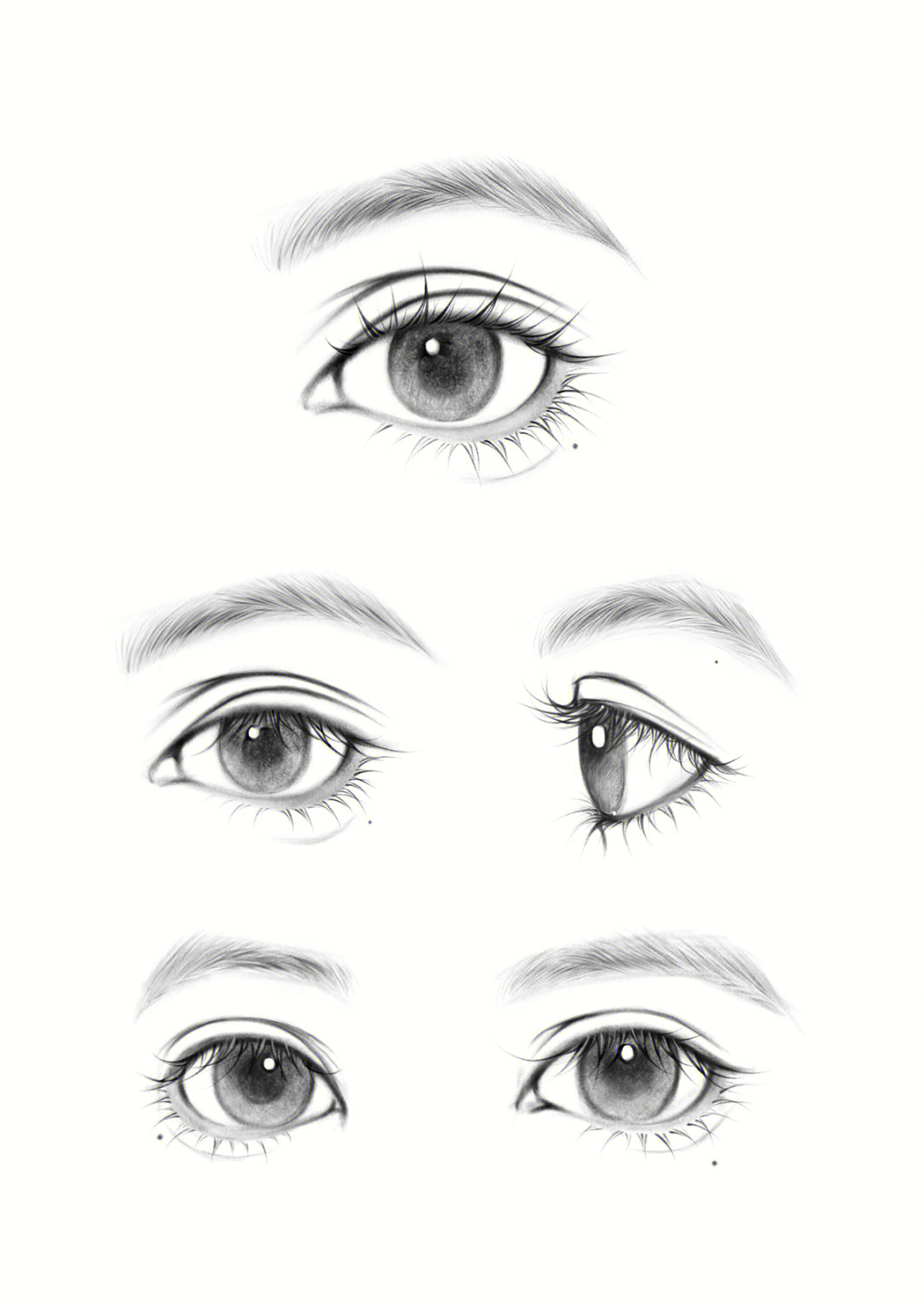 眼睛练习眼睛分步骤画法过程图