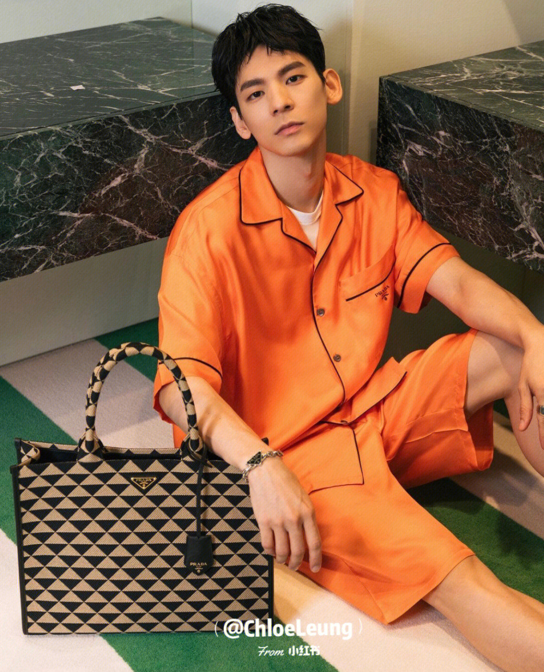 @austin lin 林柏宏 with prada total look