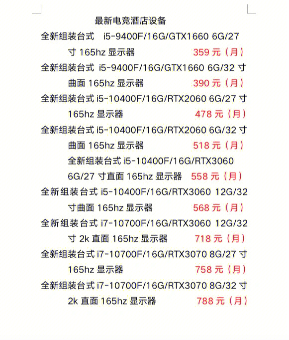 最新电竞酒店价格