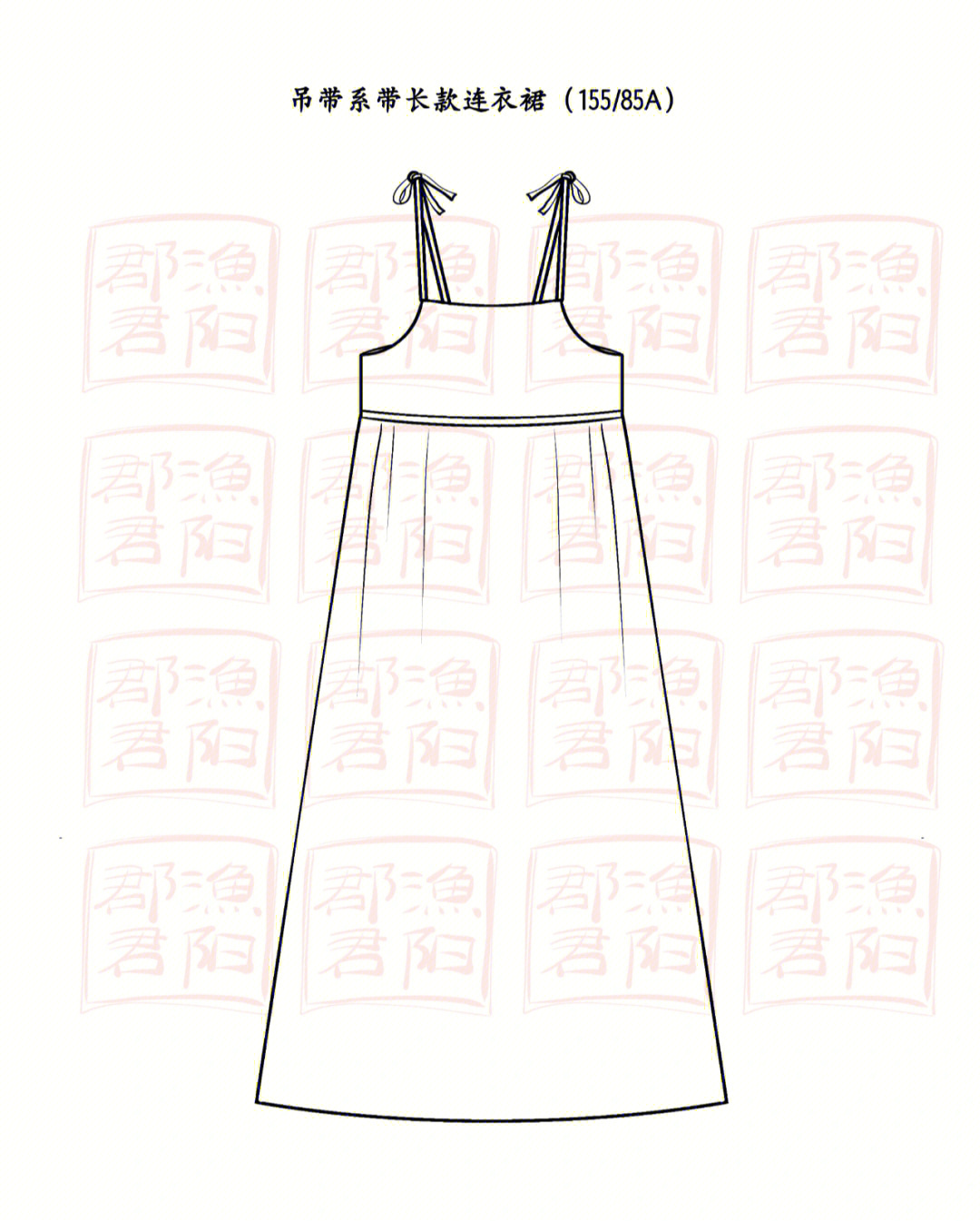 吊带裙打版结构纸样图图片