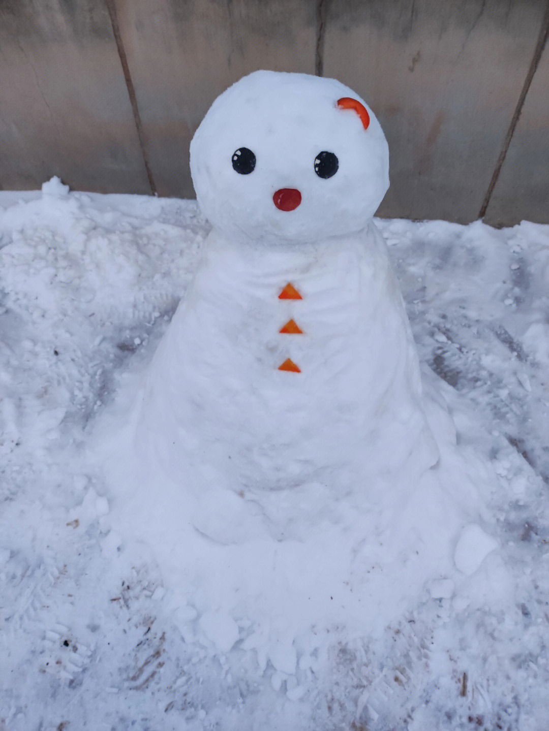 下雪天堆个雪人