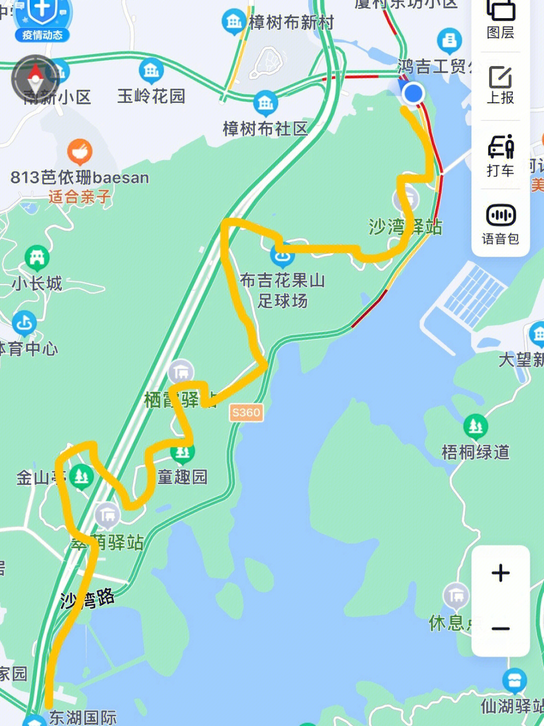 淘金山绿道地图图片