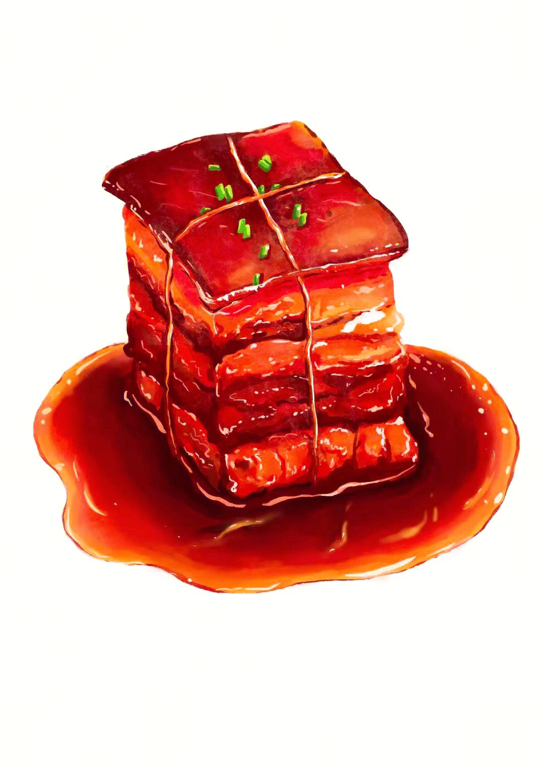 东坡肉简笔画简单图片