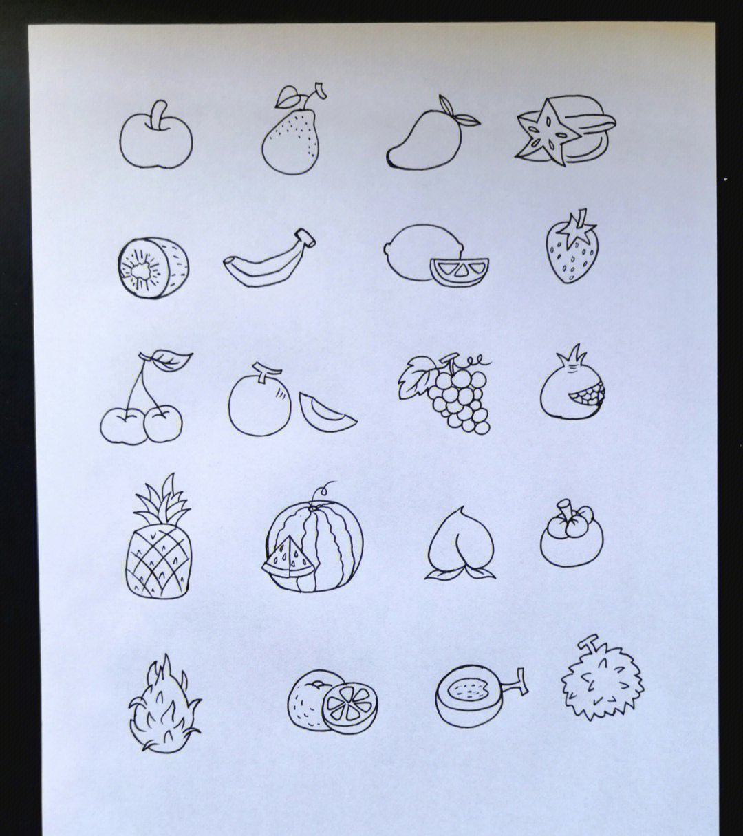 50种水果图片怎么画图片