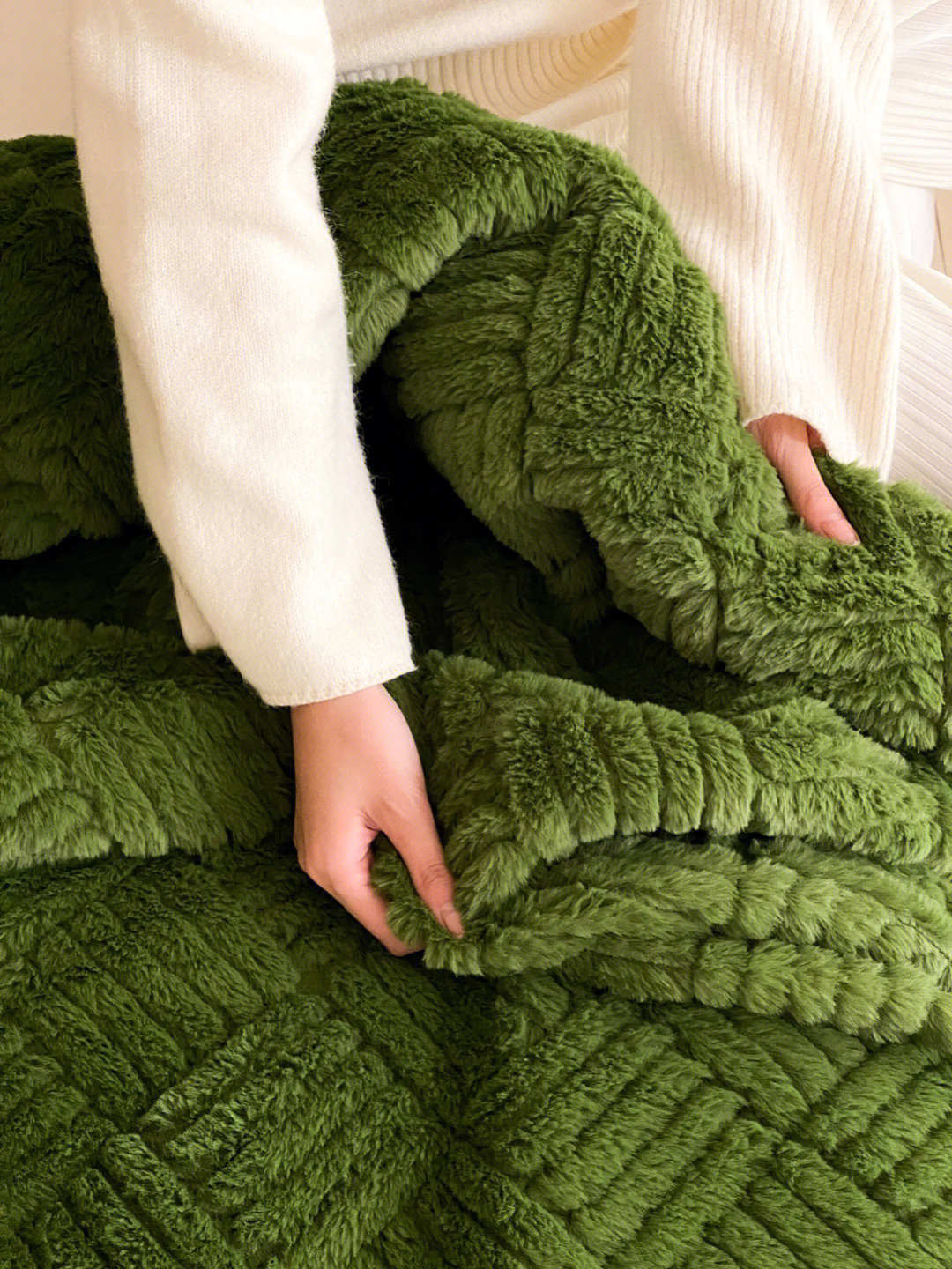 降温啦76一定要来条质感超好的橄榄绿床盖