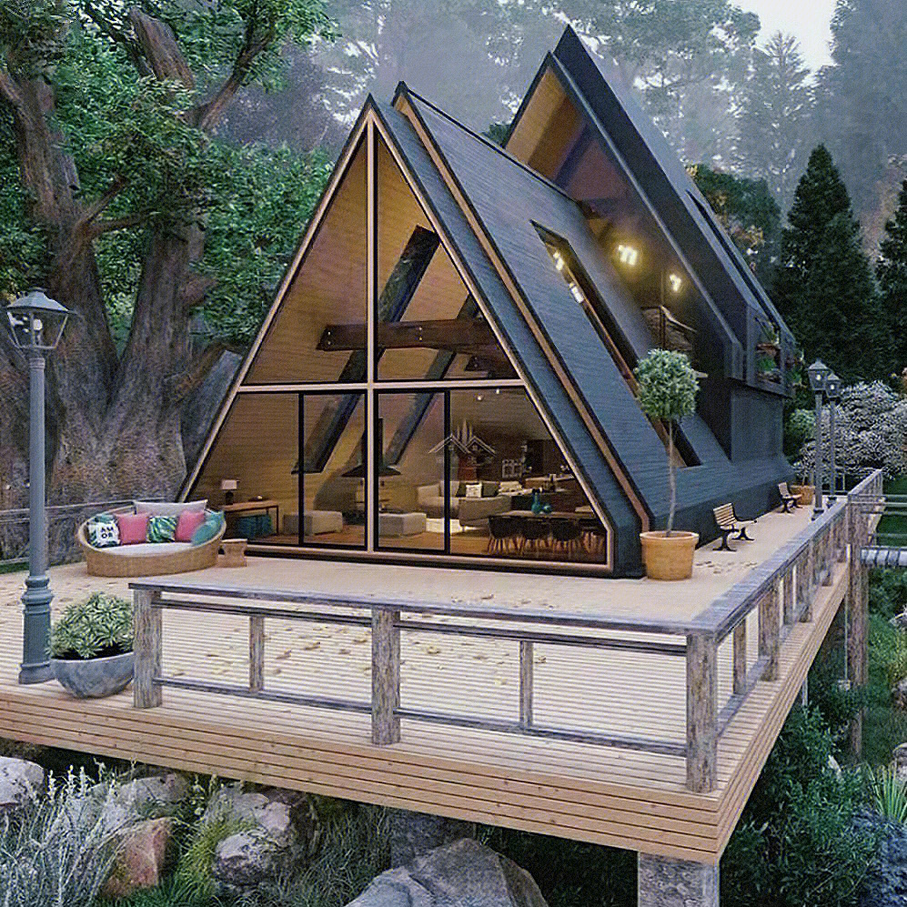 三角木屋设计图图片