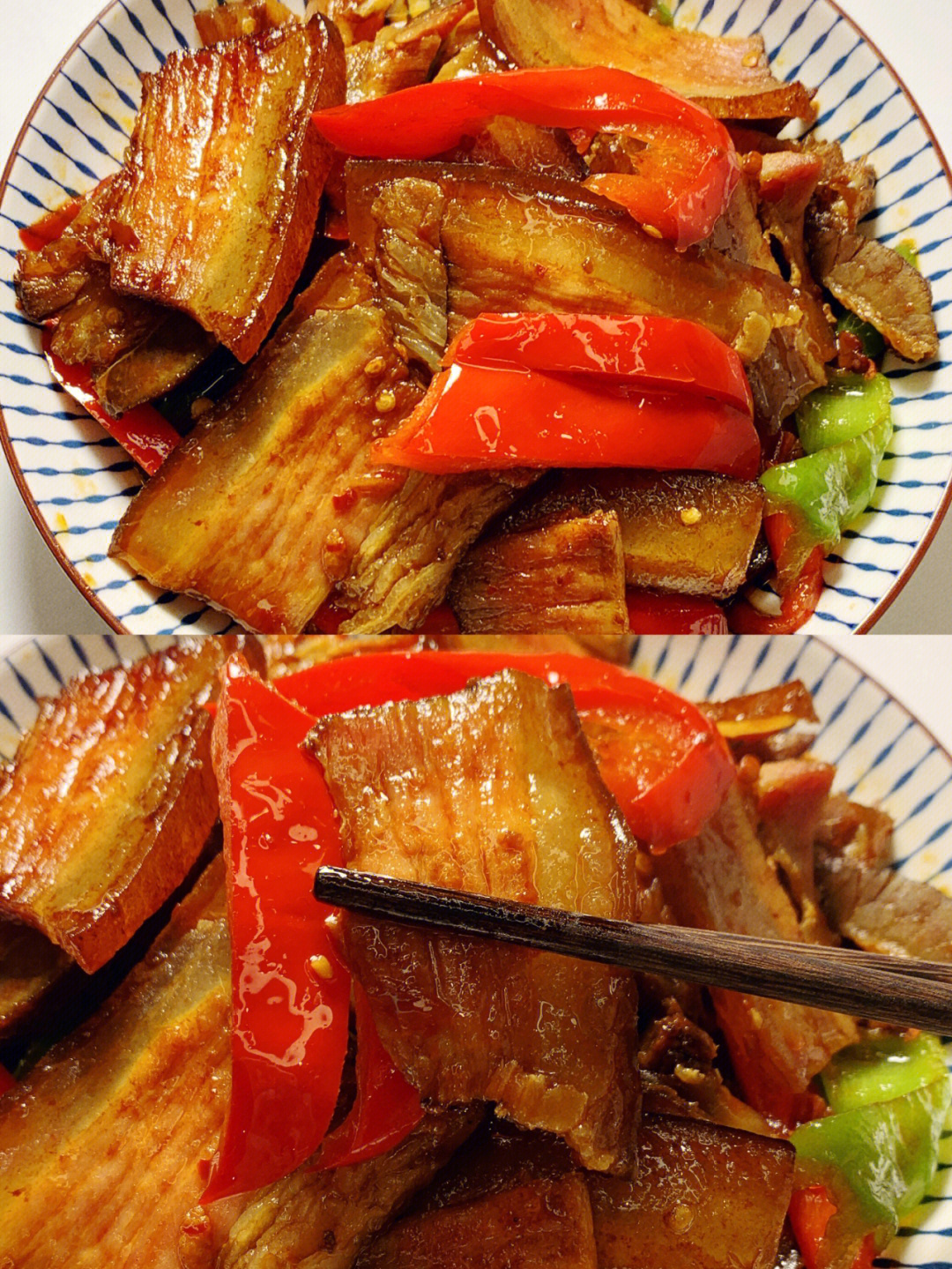 胡萝卜青椒炒腊肉图片
