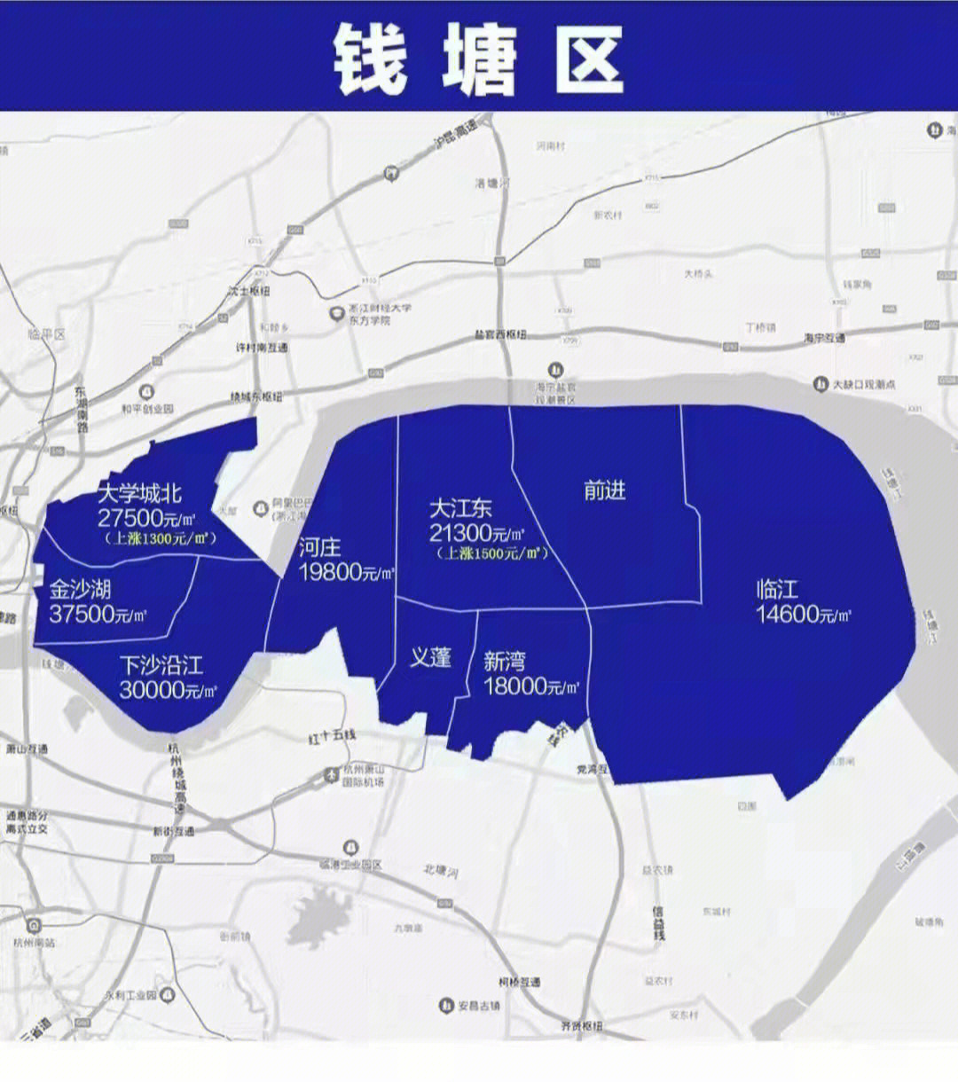 杭州钱塘新区地图范围图片
