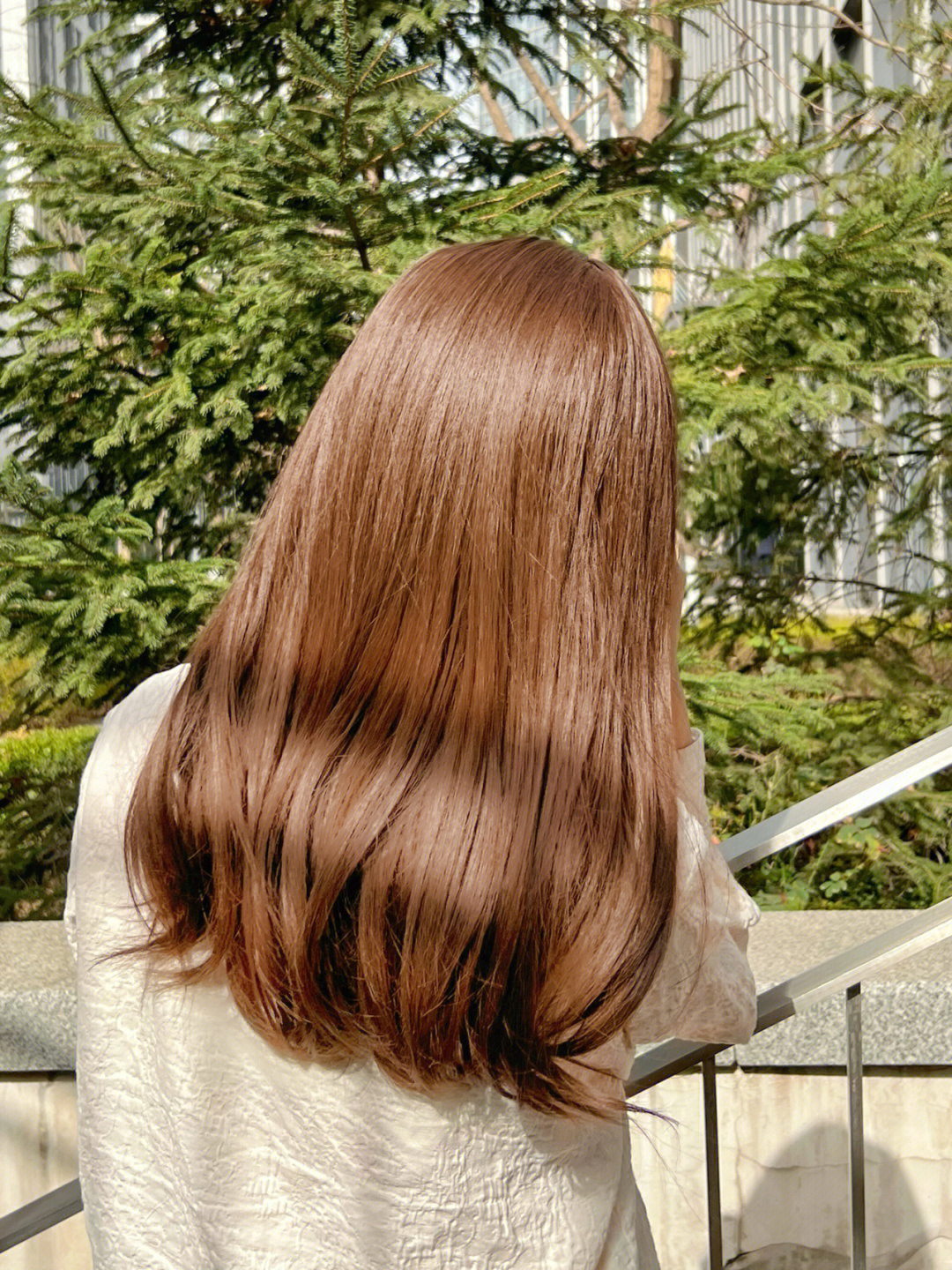 红棕色头发掉色后颜色图片