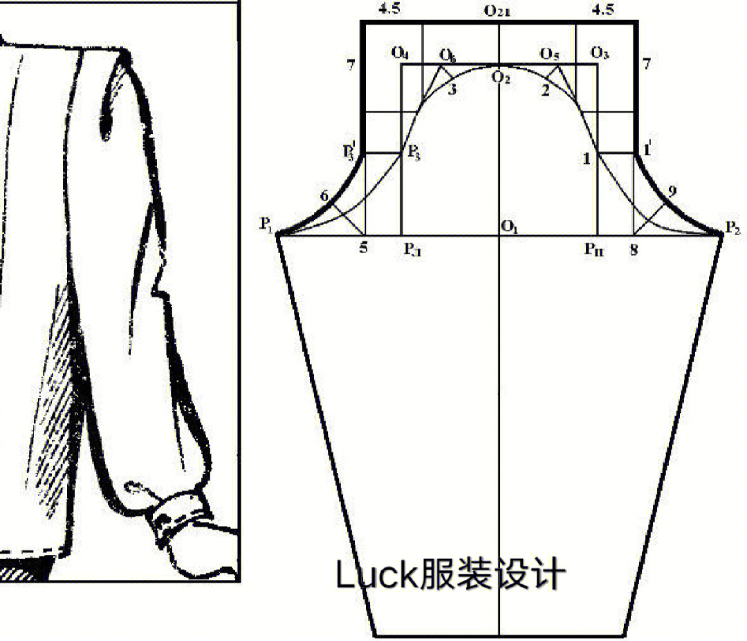 马蹄袖制版图图片