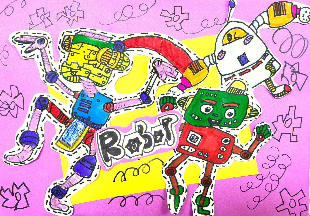 机器人创意画教案图片