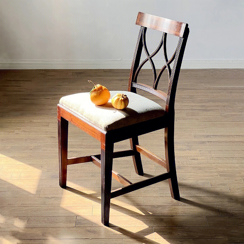 英国中古细木镶嵌单椅
