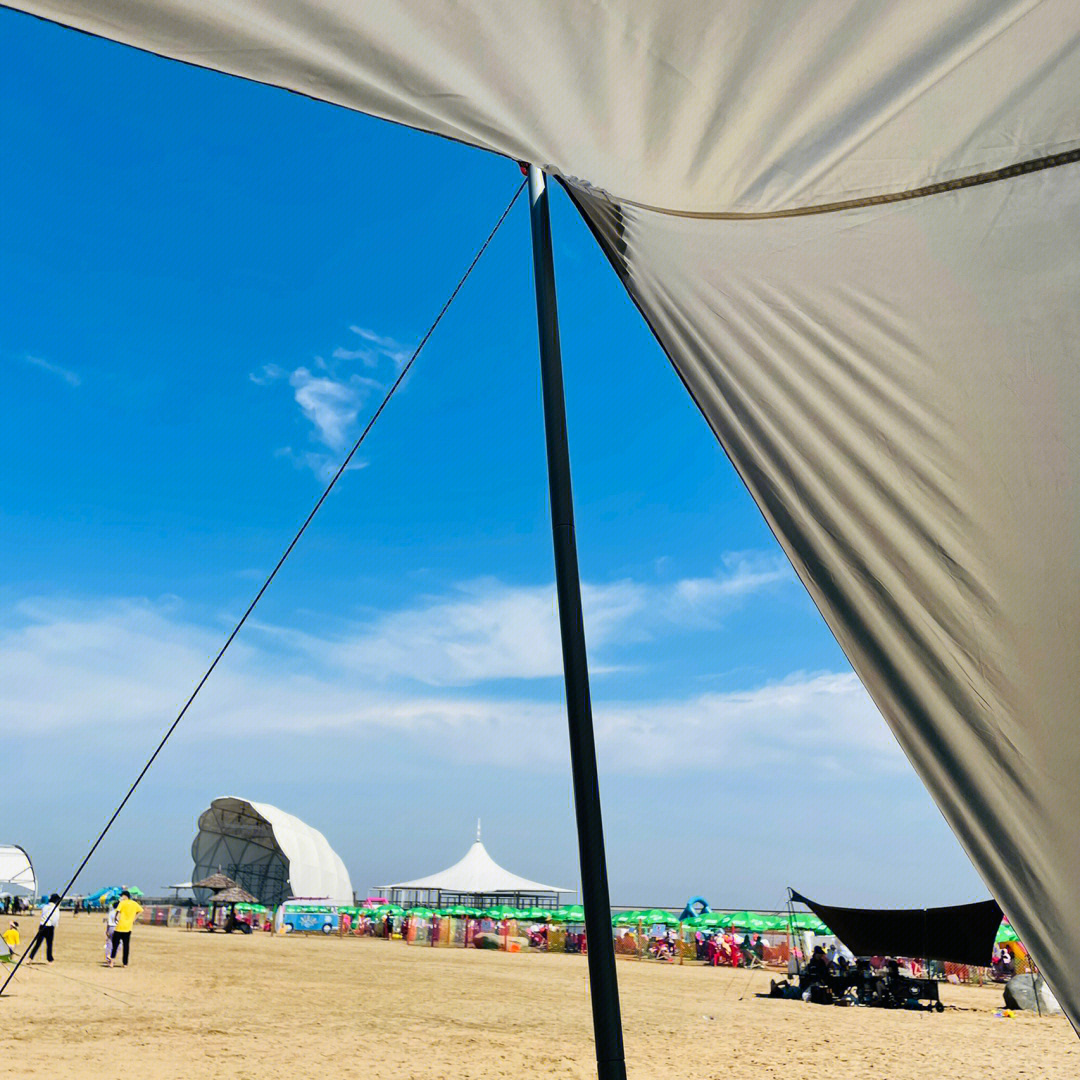 大沙沙滩露营图片