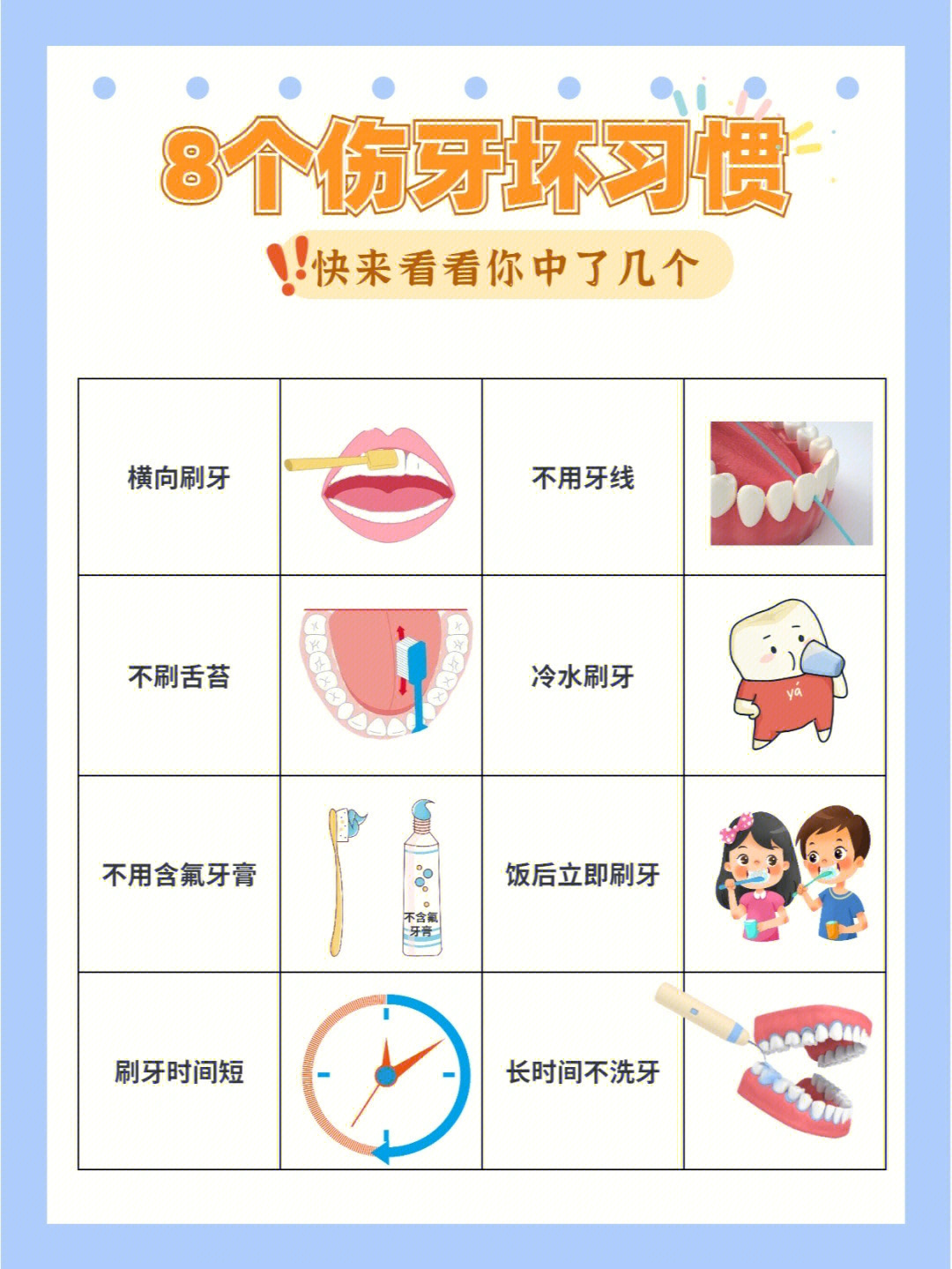 8个伤害牙齿07的习惯60快来看看你中了几个