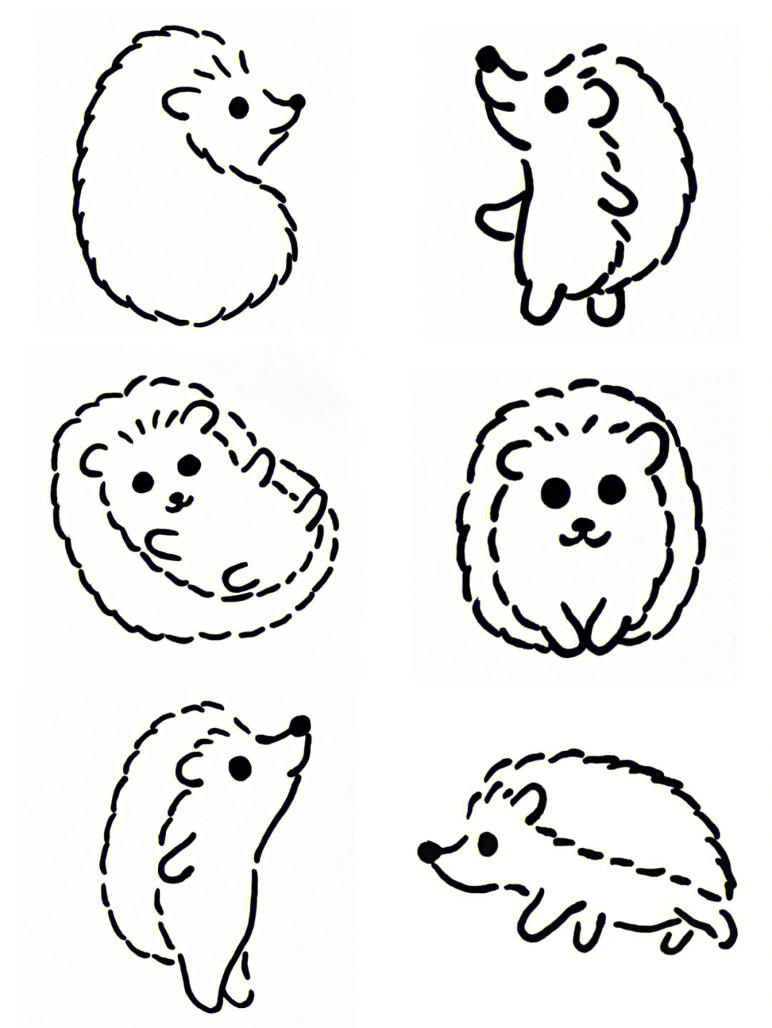 小动物简笔画可爱简单图片