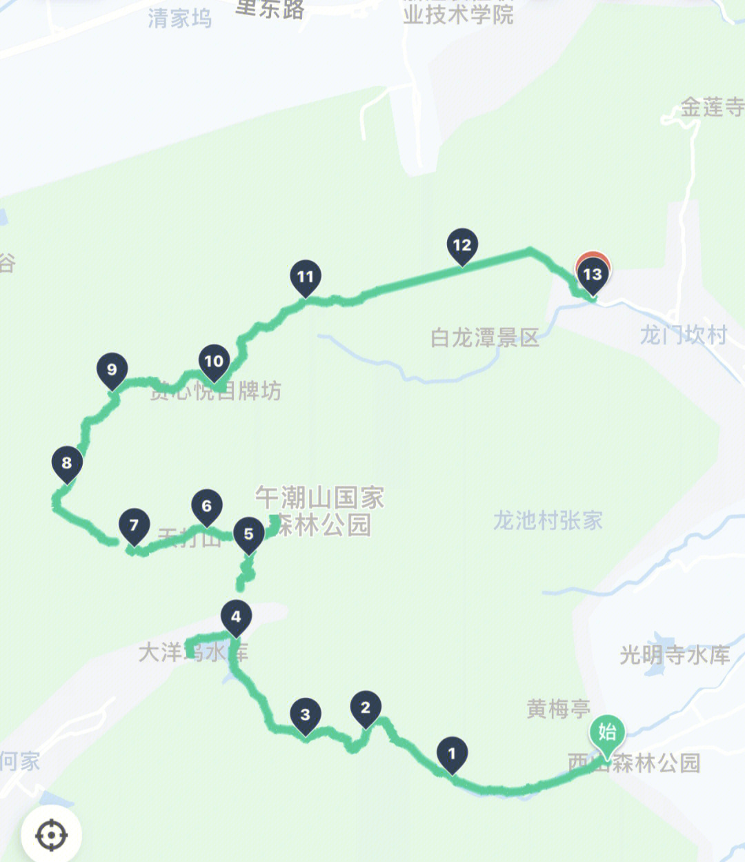 秦岭九龙潭风景区路线图片