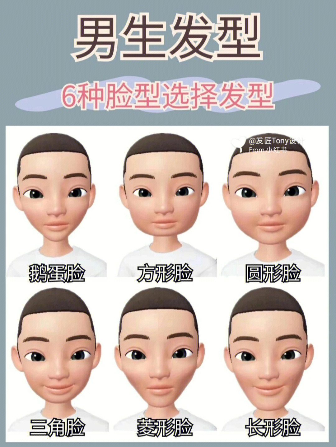 6大脸型选发型男生发型推荐男士发型参考