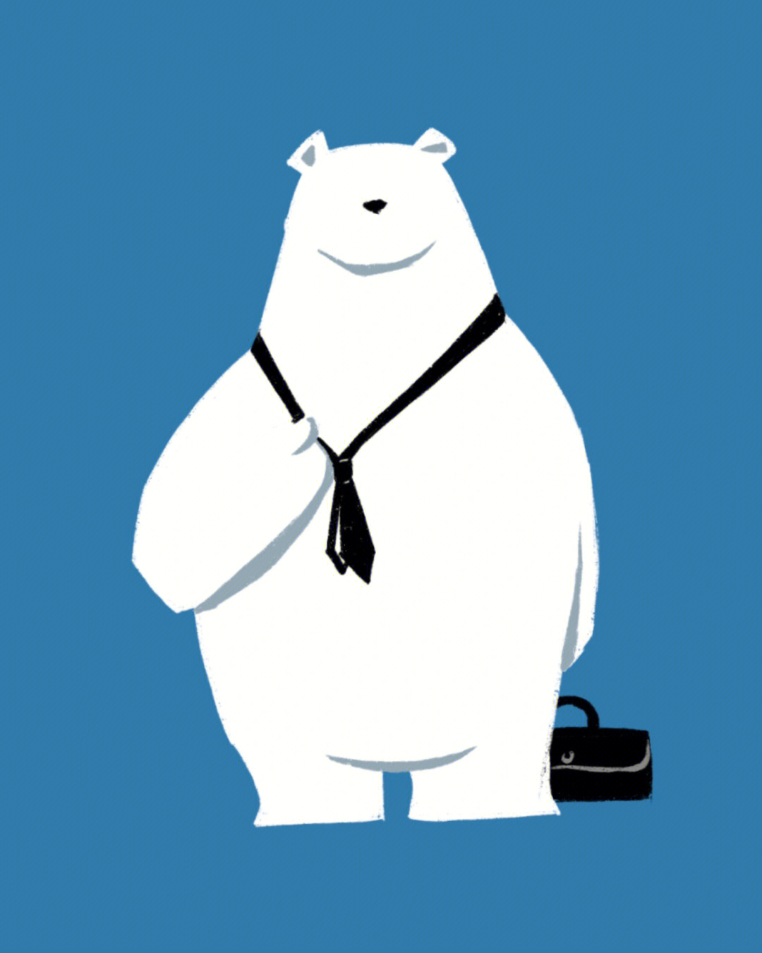 北极熊手机壁纸卡通图片