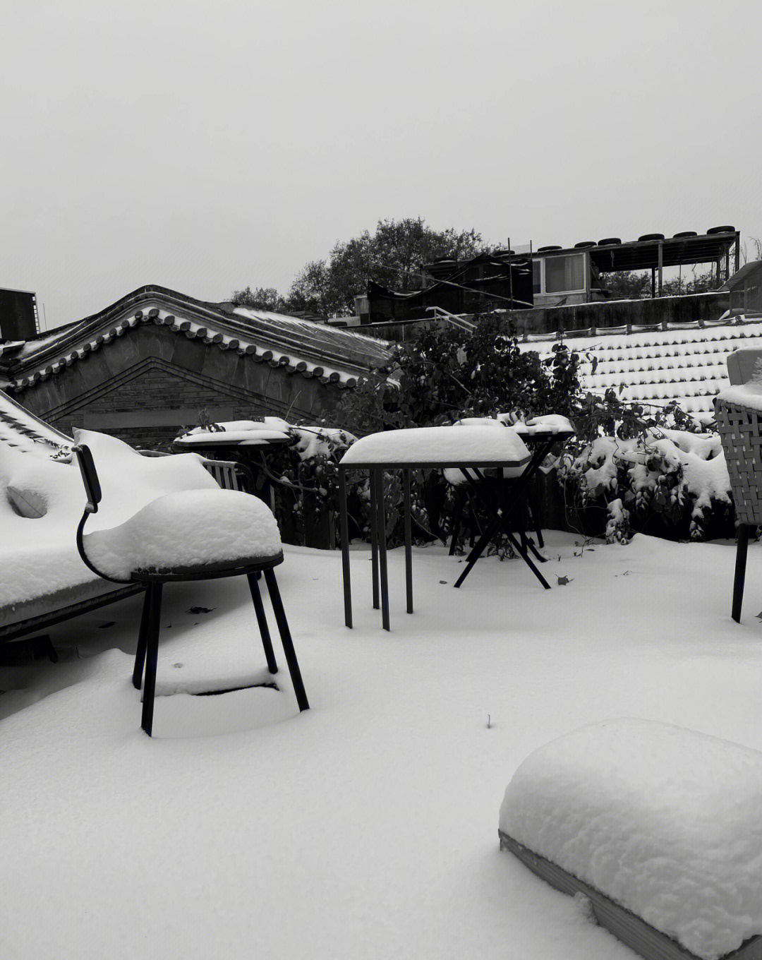 拍摄的一组南锣鼓巷四合院雪景