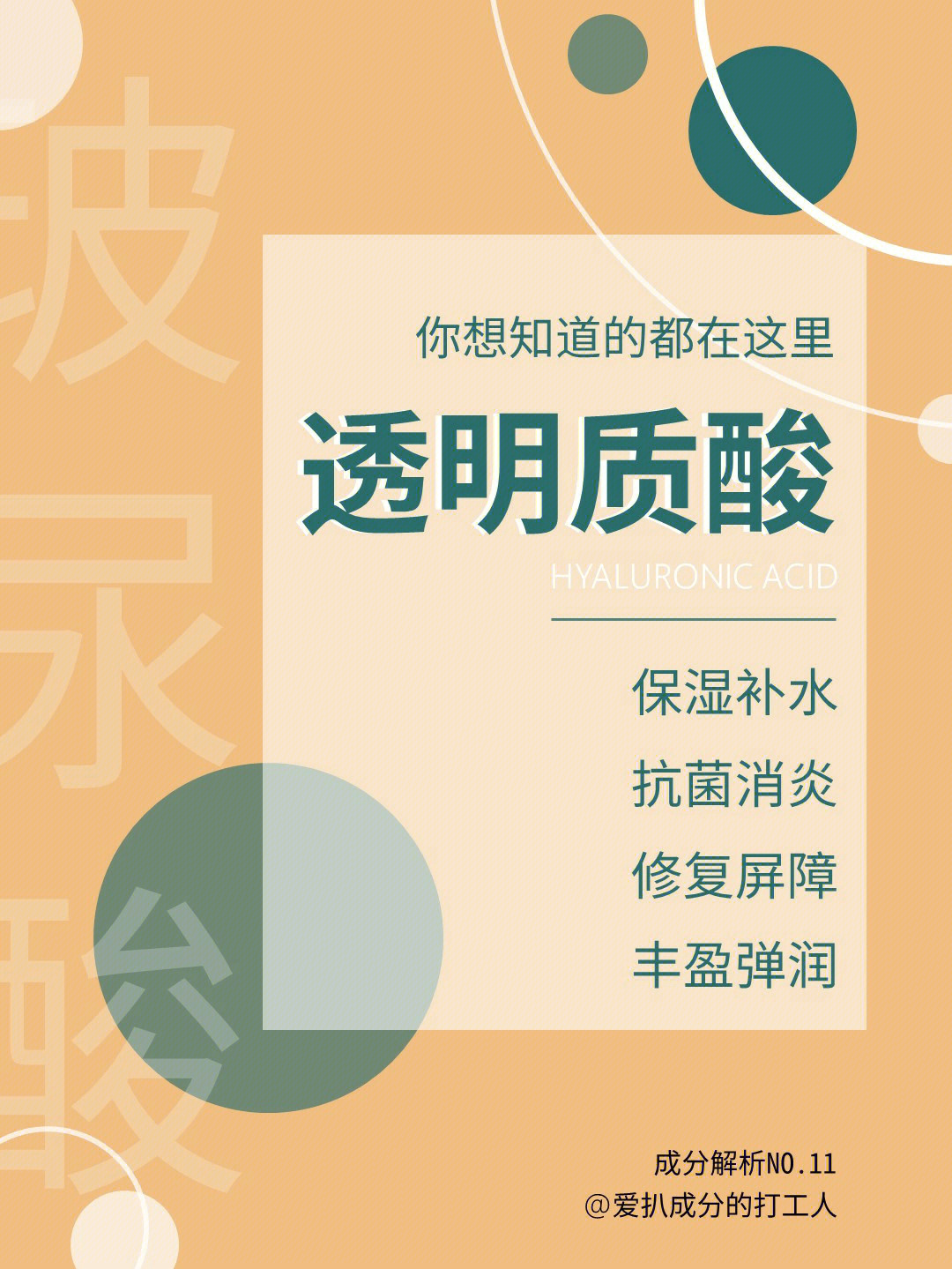 透明质酸又称玻尿酸,是构成皮肤细胞间质和细胞外基质的主要成分