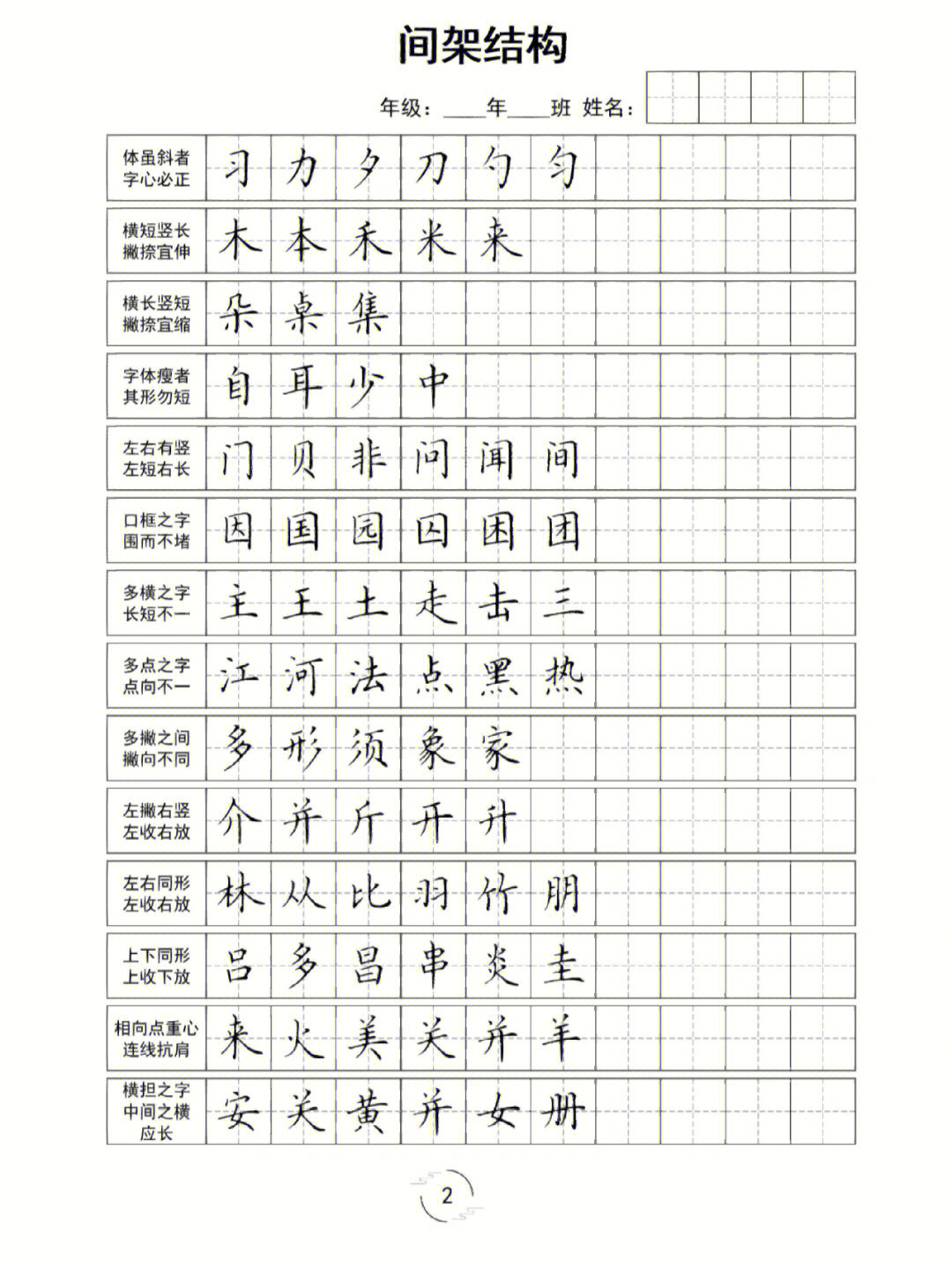 字体结构10图片