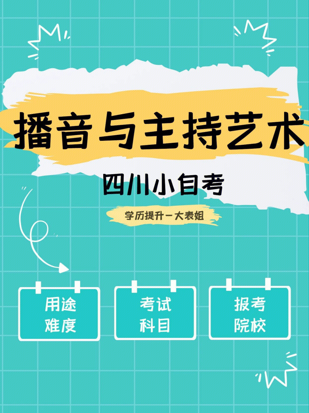 四川小自考播音与主持艺术专业考试科目等