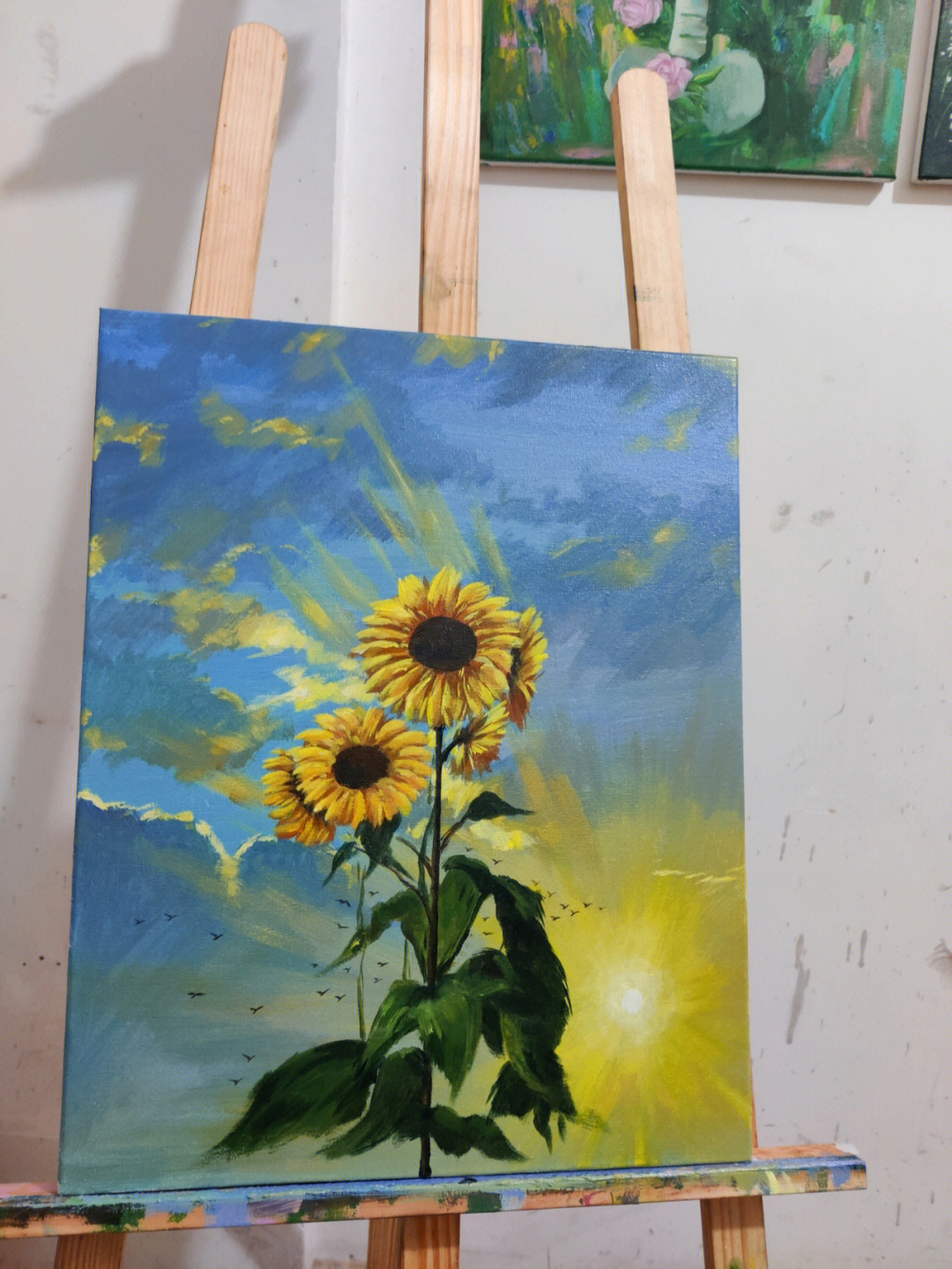 丙烯画向日葵教程图片