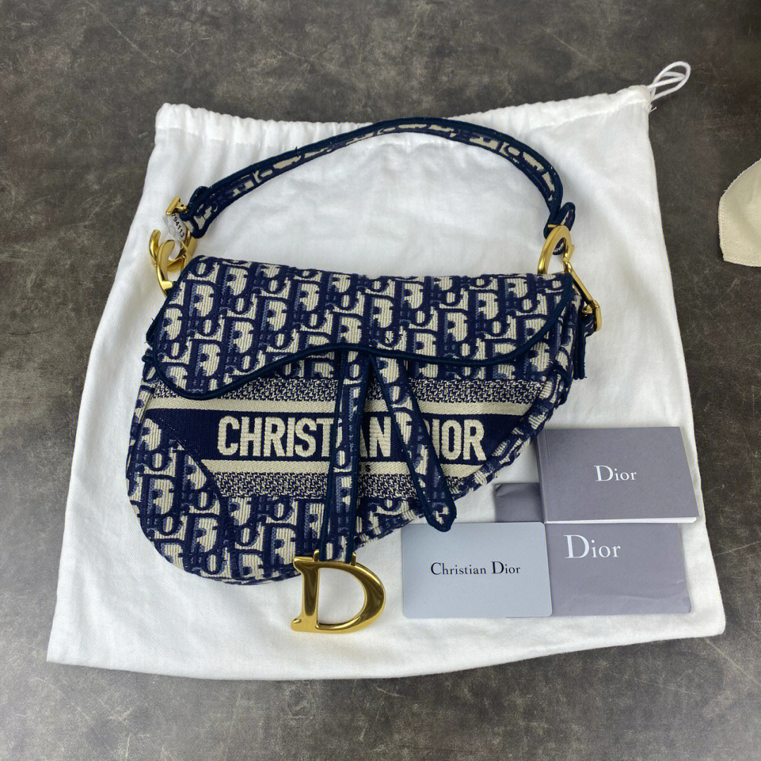 dior 迪奥 96 dior迪奥saddle马鞍包oblique刺绣老花满印手提单肩包