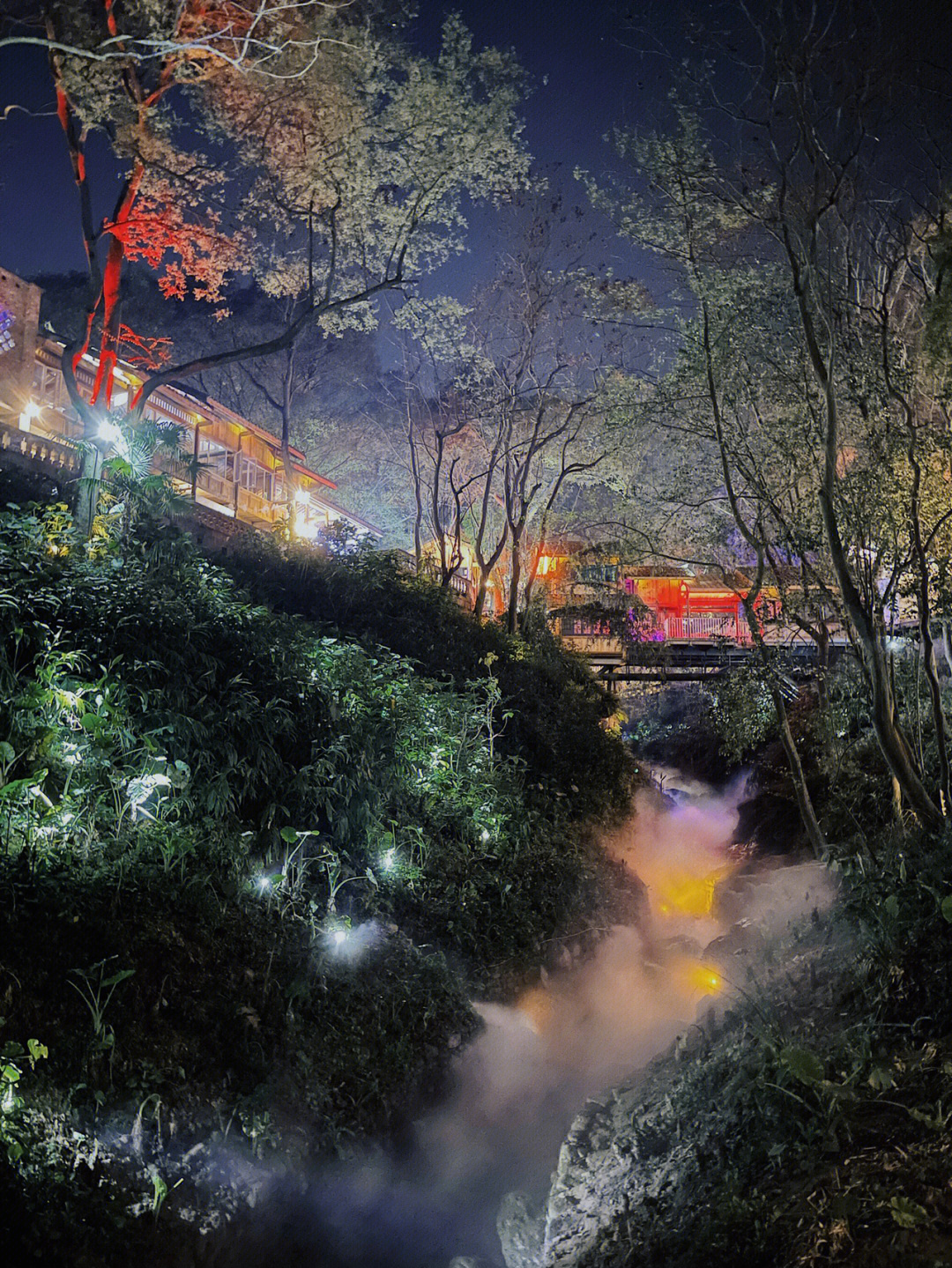 北碚金刚碑古镇夜景图片