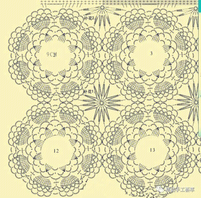 单元花图解 四方形图片