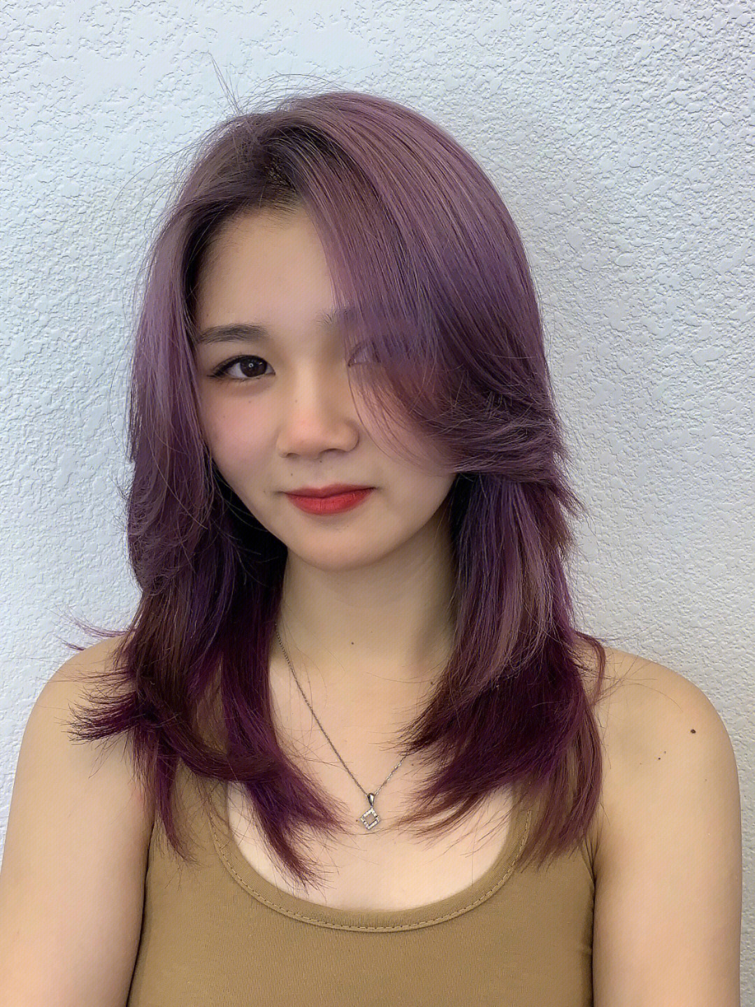 这个发色超甜!紫色系头发
