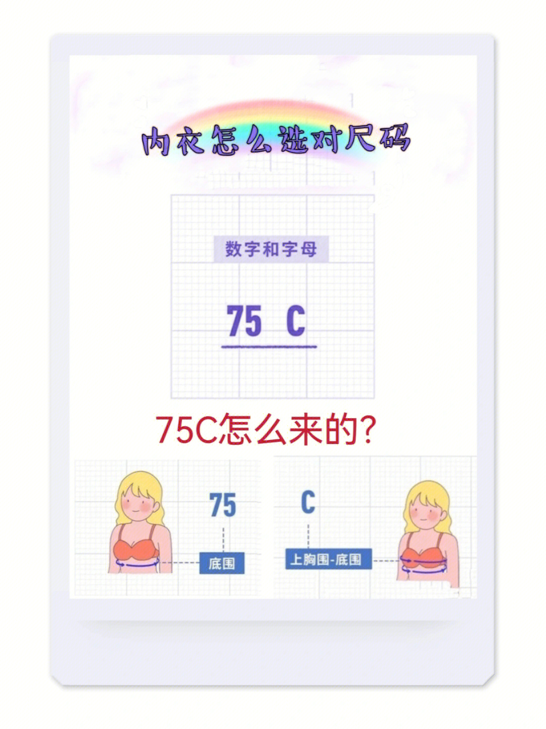 一分钟教你学会选择内衣尺码