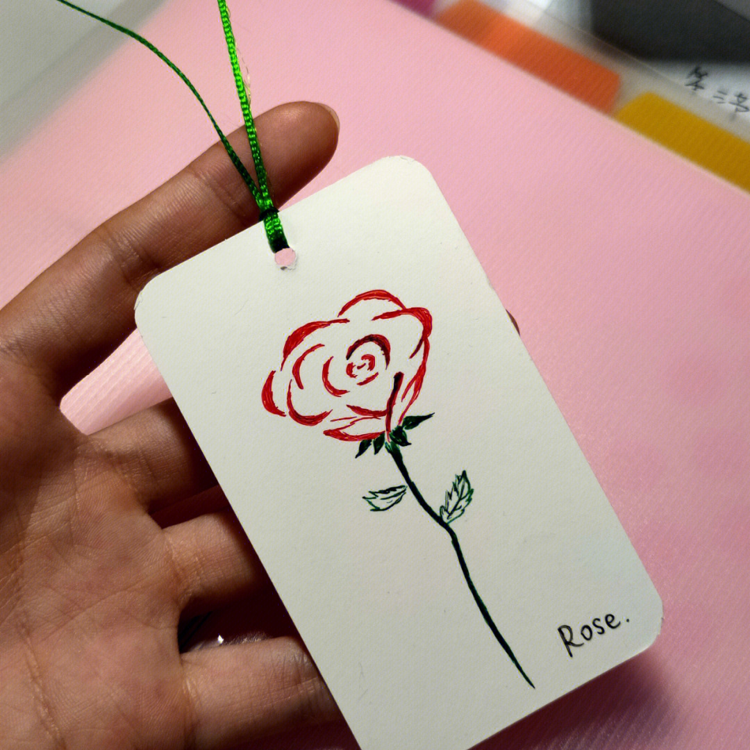玫瑰花的记录卡的内容图片