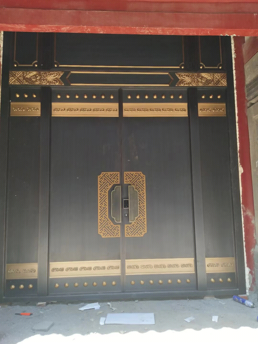 中式纯铜大门